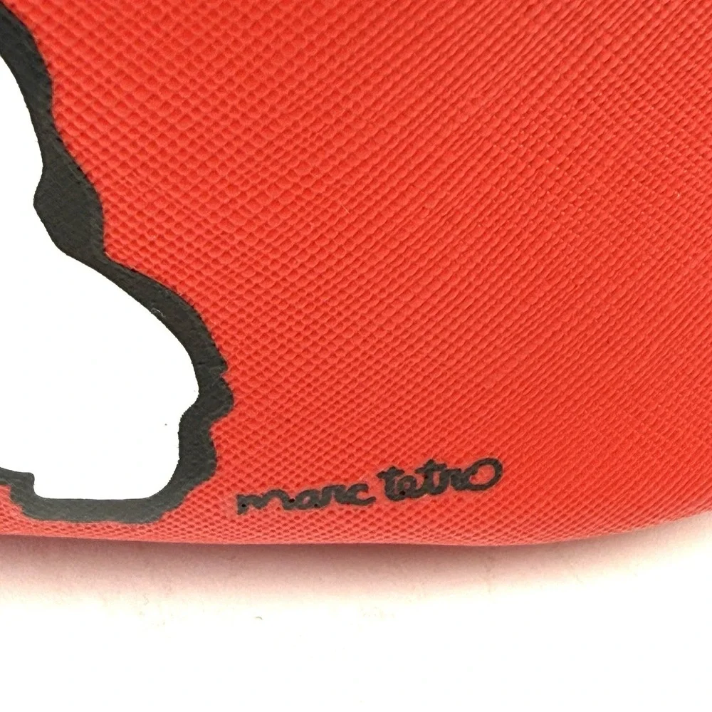 Marc Tetro Westie Cosmetic Case Red Faux Leather Large West Highland Dog NEW
